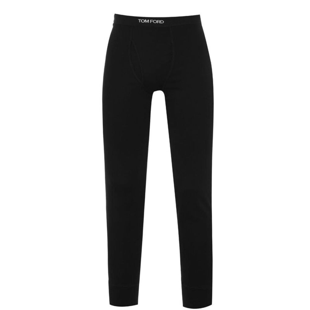 Tom Ford Mens Cotton Blend Long Johns / Black